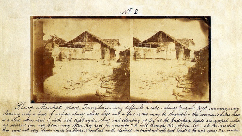 Фотографии работоргового рынка на Занзибаре, сделанные Джеймсом Грантом в 1860 г.