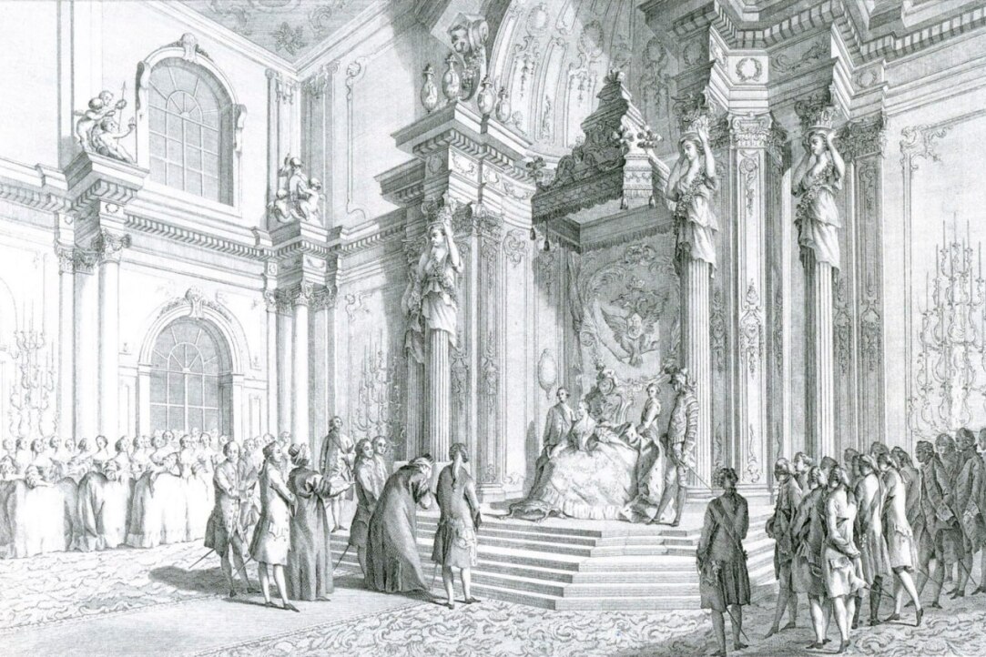 Казачинский А.И. Прием Екатериной II турецкого посольства Екатериной II в Зимнем дворце 14 октября 1764 года